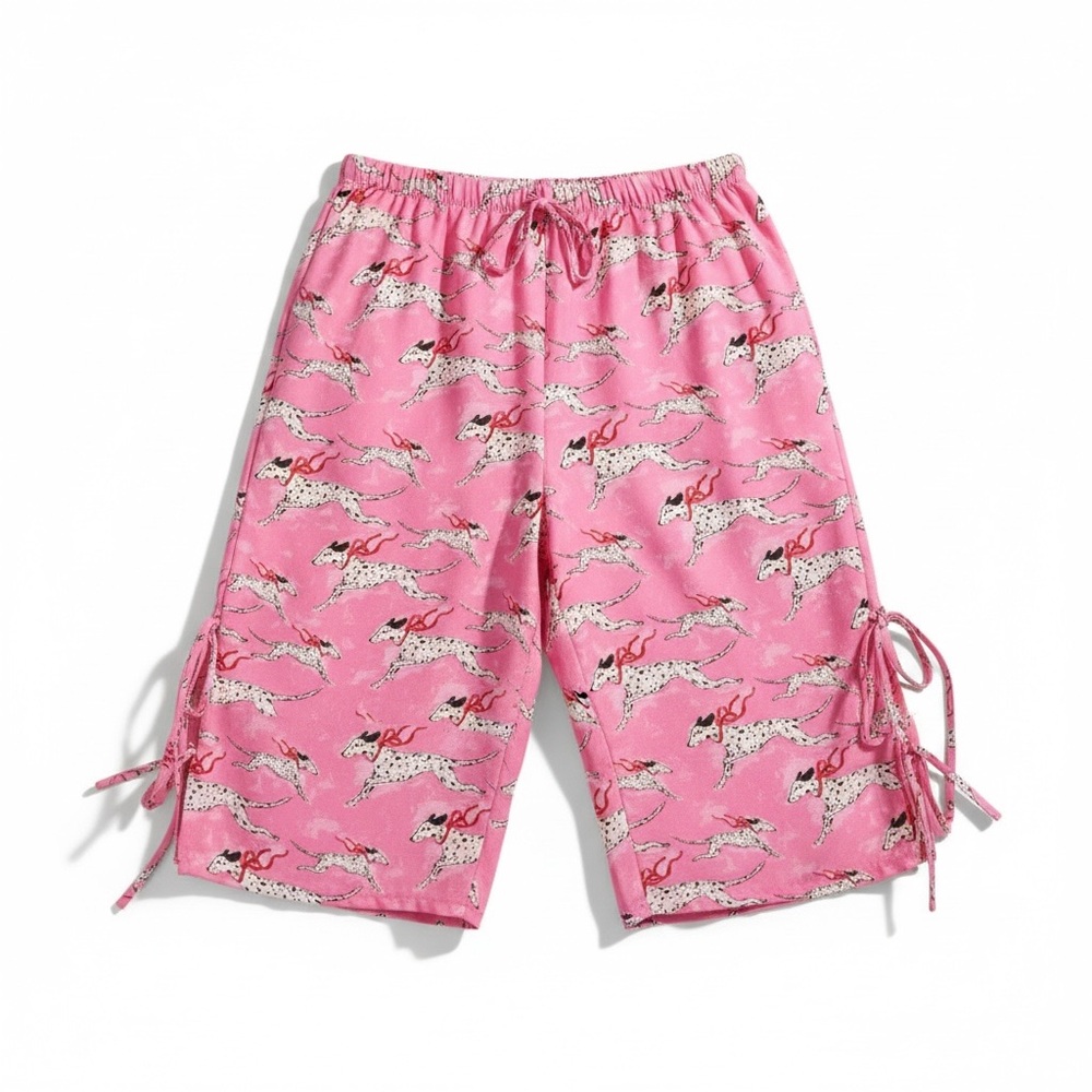 Out From Under Goodnight Kiss Satin Pajama Shorts Pink Low Rise Small NWT